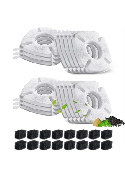 1 Set Cats Fountain Için Su Filtreleri Pet Suyu Çeşmesi Için Filtre Süngerleri ile Aktif Karbon Filtresi (Yurt Dışından) fiyatları