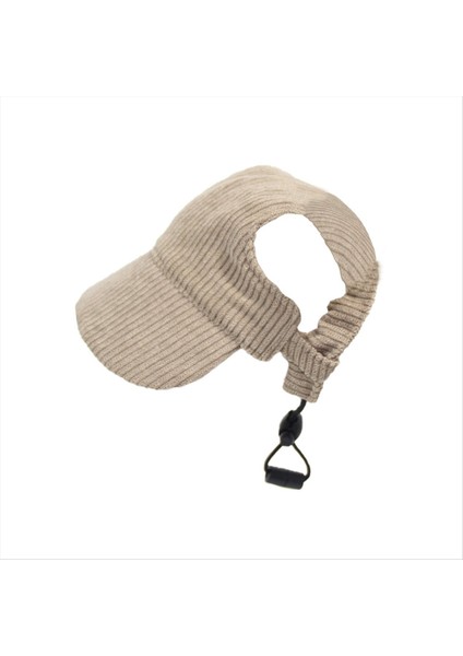 Kahverengi Köpek Güneş Şapka Moda Rahat Uv Koruma Nefes Alabilen Kulak Delikleri Açık Seyahat Kampı Için Ayarlanabilir Evcil Hayvan Şapkası (Yurt Dışından)