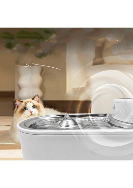 Paslanmaz Çelik Köpek Su Çeşmesi Köpek ve Kediler Için Pet Su Çeşmeleri 3l Su Kasesi Dispenser W/filtre Içme Kaseleri (Yurt Dışından)