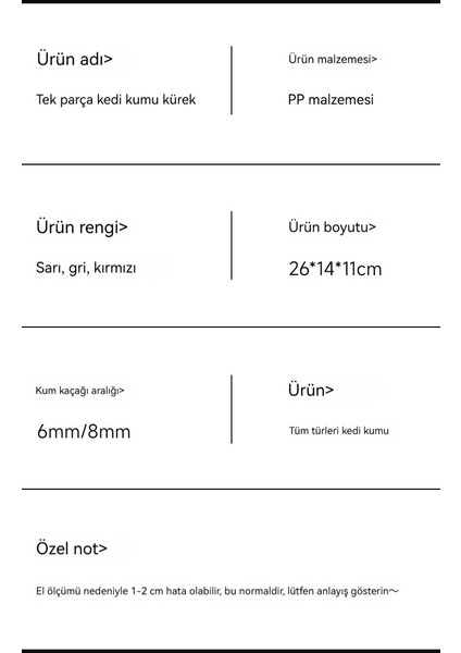 All-In-One Kedi Çöp Kürek Seti, Kedi Doku Küreği, Kedi Çöp Kutusu Altı Çıkarılabilir (Yurt Dışından) fiyatları