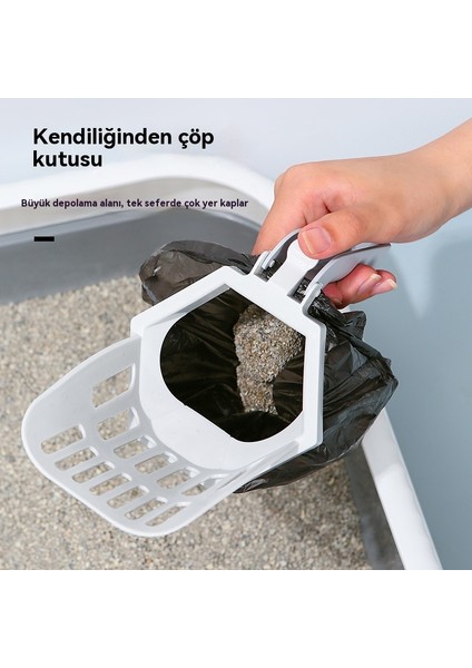 All-In-One Kedi Çöp Kürek Seti, Kedi Doku Küreği, Kedi Çöp Kutusu Altı Çıkarılabilir (Yurt Dışından) fırsatları