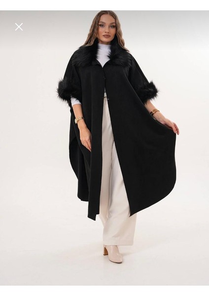 Yaka ve Kol Detaylı 38 - 50 Beden Aralığı Giyilebilen Panço fiyatları