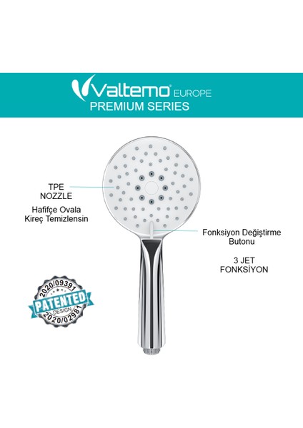 | Valtemo Krom El Duşu – Fonksiyonlu, Anti Kireç Sistemli