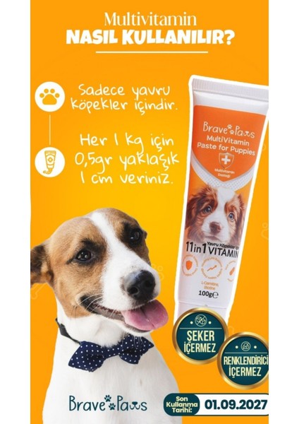 Yavru Köpekler Için Multivitamin Desteği 100 gr fiyatları