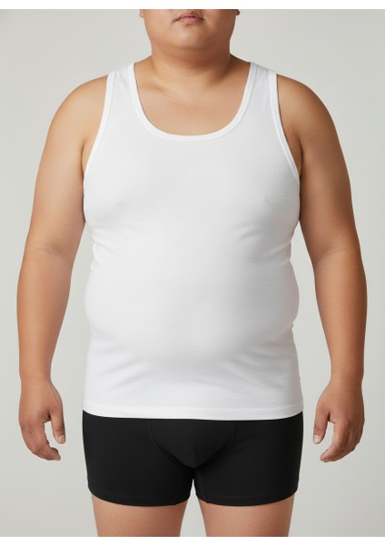 Battal Boy Erkek Ekstra Büyük Beden Atlet 12'li Ekonomik Paket Pamuklu Beyaz fiyatları