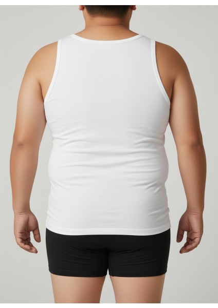 Battal Boy Erkek Ekstra Büyük Beden Atlet 12'li Ekonomik Paket Pamuklu Beyaz fırsatları