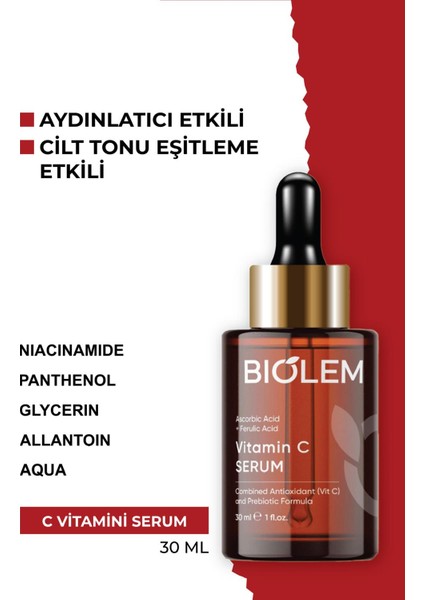 C Vitamin Serum Aydınlatıcı 30 ml