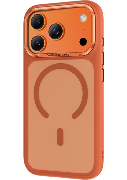 iPhone 17 Pro Uyumlu Kılıf M-Safe Şarj Özellikli Benks Mist C-Magnet Kapak Turuncu fiyatları