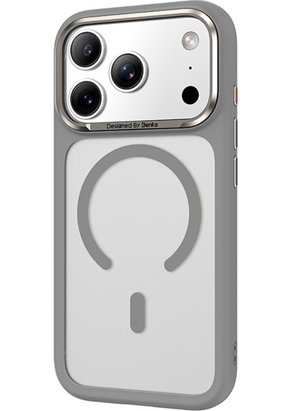 iPhone 17 Pro Uyumlu Kılıf M-Safe Şarj Özellikli Benks Mist C-Magnet Kapak Gri fiyatları
