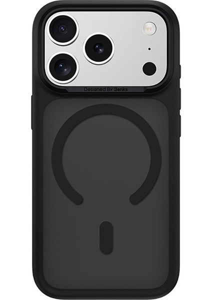 iPhone 17 Pro Max Uyumlu Kılıf M-Safe Şarj Özellikli Benks Mist C-Magnet Kapak Siyah