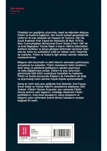 Dört Suikast Filistin’i Sarsan Kurşunlar - Taha Kılınç fiyatları