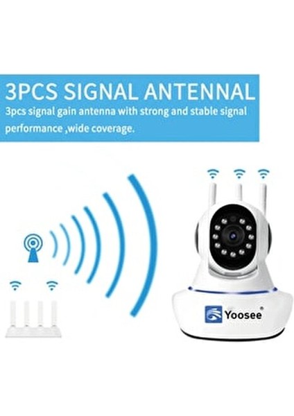 e 3 Antenli Bebek Kamerası Gece Görüşlü 128 GB Destekli İki Yönlü Sesli Beyaz indirimleri