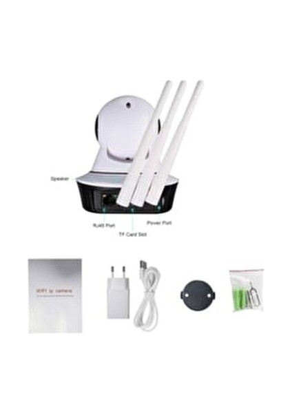 KS-515 HD Gece Görüşlü 360 Derece Wifi IP Kamera Çift Yönlü Sesli Beyaz fiyatları