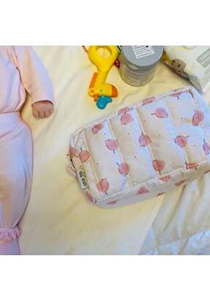 Organizer Pembe Anne Bebek Çantası Suya Dayanıklı %100 Pamuk Astar 24x14x10 cm fırsatları