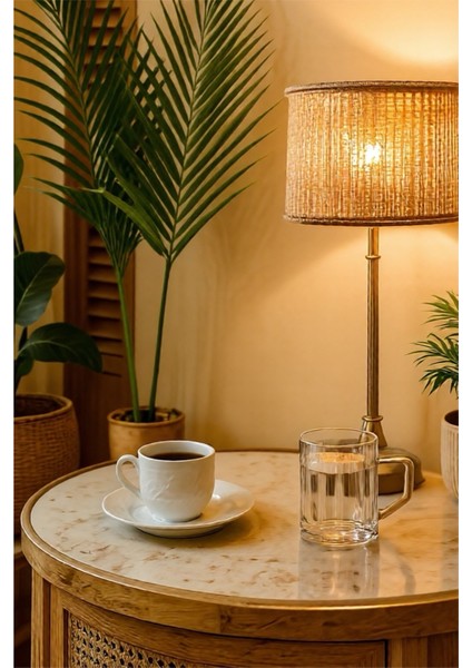 Kulplu Çizgili Çay Fincanı-Su Bardağı-Kupa 6 Parça fiyatları