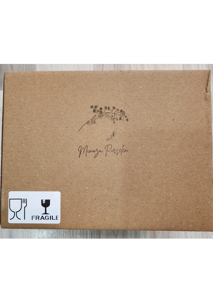 Fener ve Trompet Desenli Kahve Fincanı 2'li Takım