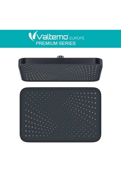 | Valtemo Mat Siyah Dikdörtgen Tepe Duş Başlığı | Yağmurlama Akış, Anti Kireç Sistemli fırsatları