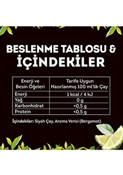Earl Grey Poşet Çay Bergamot Aromasıyla 100'lü x 3 Adet Pratik Demleme fırsatları