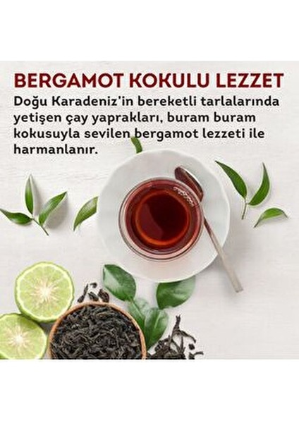 Earl Grey Poşet Çay Bergamot Aromasıyla 100'lü x 3 Adet Pratik Demleme