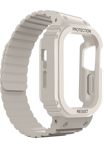 Apple Watch 7/8/9 45MM Kordon Armour Defens Kasa Koruyuculu Silikon Band 142 modelleri