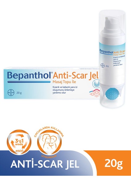 Anti-Scar Onarıcı Jel 20 g – Masaj Toplu, Yara İzi Görünümünü Azaltmaya Yardımcı Unisex Cilt Bakımı
