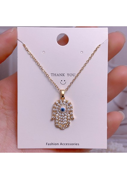 Yeni Çelik Köprücük Kemiği Zinciri Dönen Kolye Kolye Kadın Basit Yüz Aksesuarlı Hafif Lüks (Yurt Dışından)