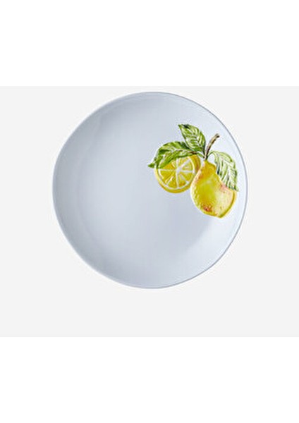 Capri Beyaz Melamin Kahvaltı Tabağı 23 cm Limon Desenli Şık Tasarım modelleri