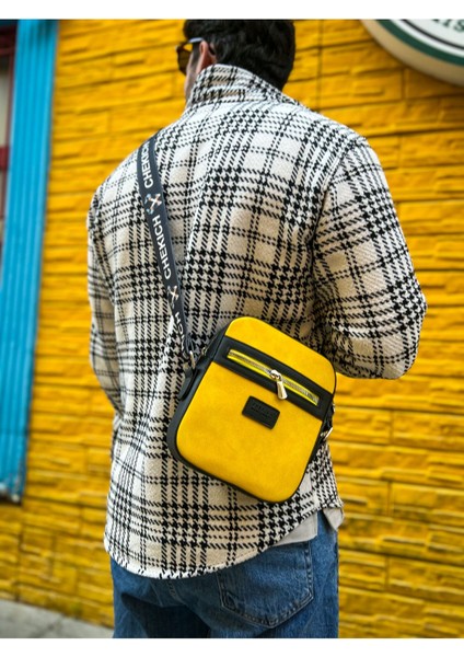 CH102 - Stealht Kare Erkek Çanta SIYAH - SARI fiyatları