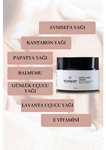Rosemary Nipple Care Cream 50 ml Doğal İçeriklerle Emzirme Sürecini Kolaylaştırır modelleri