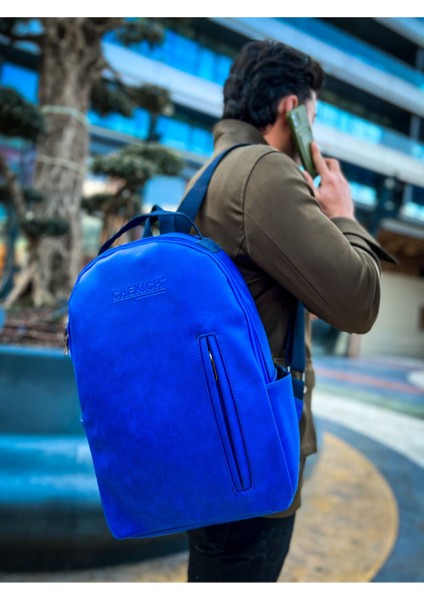 CNT104 - Cilt Erkek Sırt Çantası Mavı