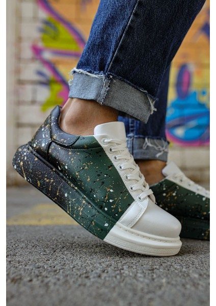 CH254 - Cbt Pittura Erkek Ayakkabı 437 Beyaz / Yesıl / Sıyah modelleri