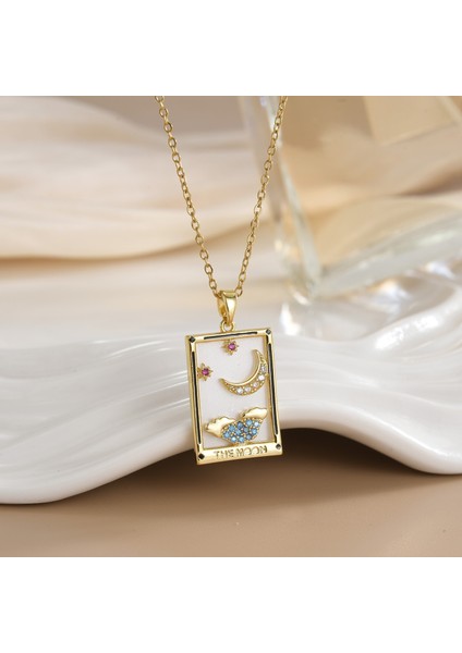 Yeni Bakır Kaplama Mikro-Set Zirkon Metin Tasarımı Moda Basit ve Çok Yönlü Kolye Ucu Kolye (Yurt Dışından)