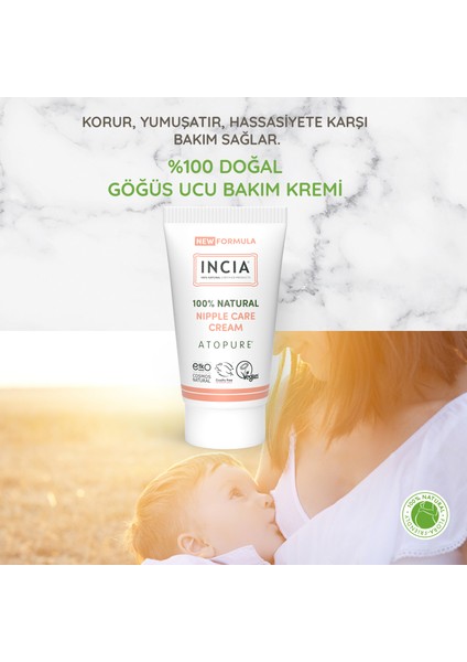 %100 Doğal Göğüs Ucu Bakım Kremi Yumuşatma Ve Koruma Lanolin İçermez 30 ml