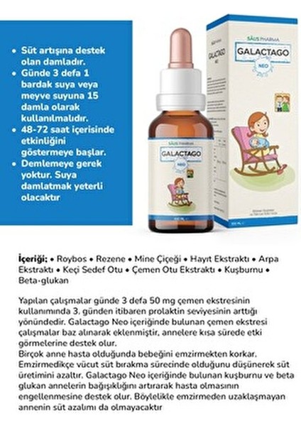 Neo 50 ml Sıvı Anne Sütü Arttırıcı Çemen Otu İçeren Etkili Formül fırsatları