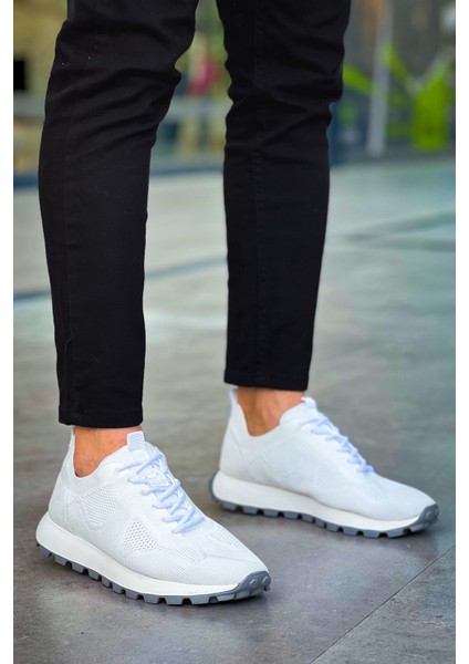 CH2409 - Triko Erkek Ayakkabı Beyaz