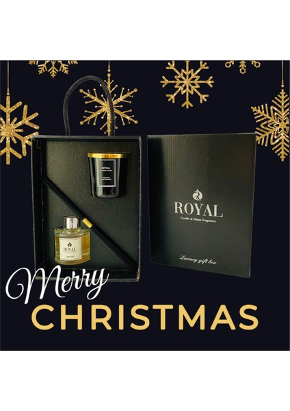 Yılbaşı Hediye Seti Oda Kokusu ve Mum 2 Li Hediye Seti