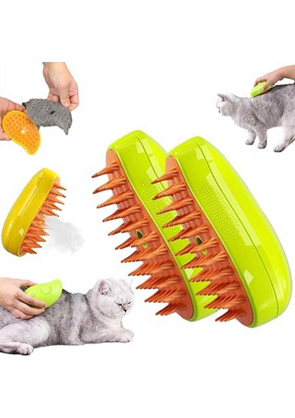 Buharlı Kedi Fırçası-3 In1 Kedi-Steamy Fırça, Kendi Kendini Temizleme Buhar Kedi Fırtı, Masaj Için Kedi M-Steamer Fırça, Kedi Saç Fırçası B (Yurt Dışından) modelleri