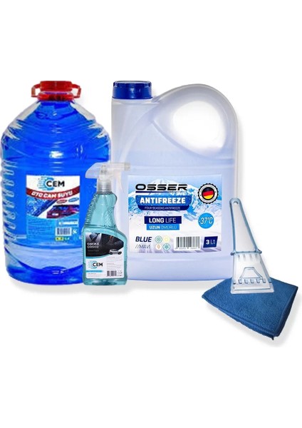 Car Care Ultra Kışlık Oto Bakım Seti 5 Parça Mikro Fiber Bez Hediye