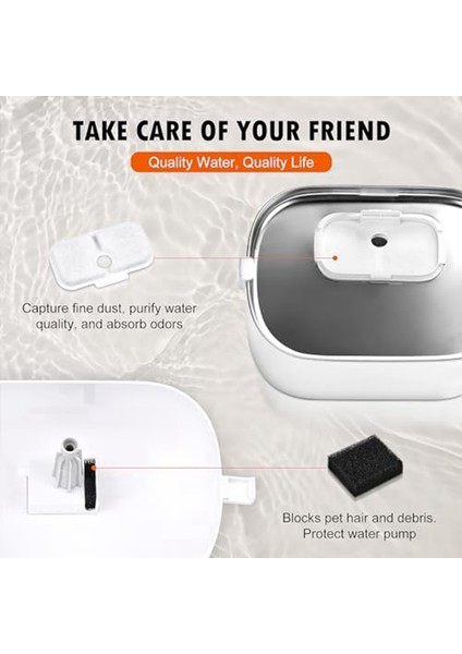 Petlıbro Dockream Kat Su Çeşmesi Için Pet Çeşme Filtreleri PLWF005/PLWF105/PLWF115 (2.5L/84OZ), Üçlü Filtrasyon (Yurt Dışından) fırsatları