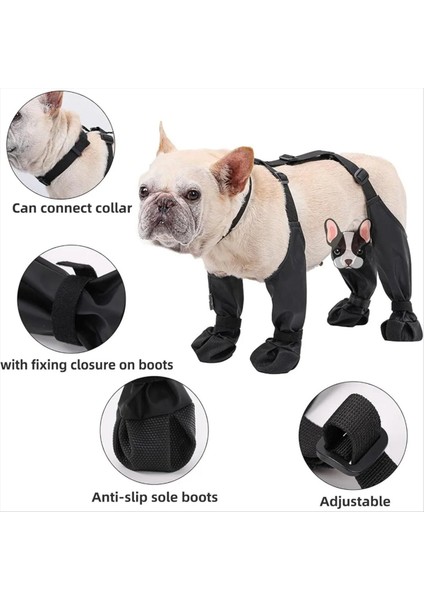 Köpek Ayakkabıları Su Geçirmez Kirli Köpek Koruyucuları Sırıştırıcılarla Kış Karısı Için Slip Donan Düğüm Yağmur Penotları, S (Yurt Dışından) fırsatları