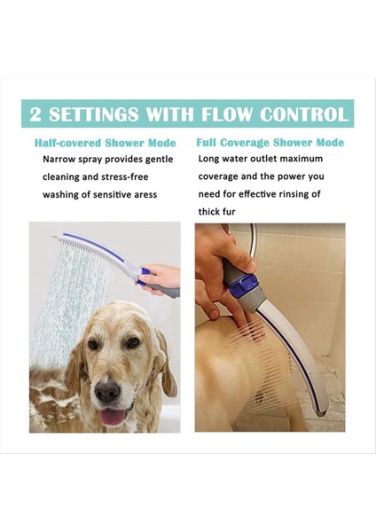 Köpek Duş Başlığı, Evcil Hayvan Duş Eki, Evcil Hayvan Banyosu Spraye, Iç Mekan Açık Köpek Yıkama Püskürtücü 8 Ayak Flex Hortumu Içerir (Yurt Dışından) fırsatları