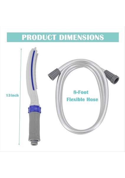 Köpek Duş Başlığı, Evcil Hayvan Duş Eki, Evcil Hayvan Banyosu Spraye, Iç Mekan Açık Köpek Yıkama Püskürtücü 8 Ayak Flex Hortumu Içerir (Yurt Dışından) indirimleri