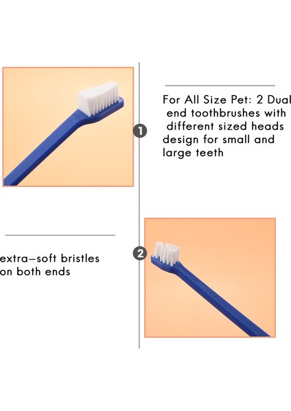 50 Adet Kedi Köpek Evcil Diş Fırçası Seti Çift Başlık Güvenli Köpek Katı Diş Bakımı Için Uygun Diş Parmak Fırçaları (Yurt Dışından) indirimleri