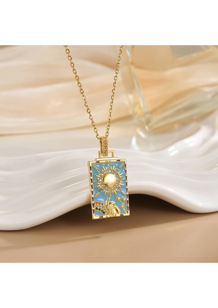 Yeni Titanyum Çelik Premium Niş Tasarım Kolye Duygusu Gelgit Modası Basit Mizaç Rengini Kaybetmez Zinciri (Yurt Dışından)