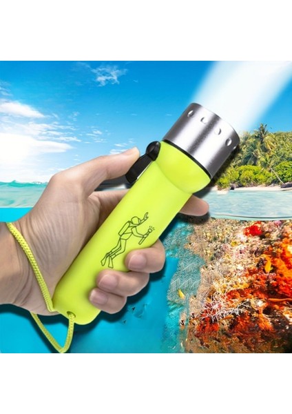 BUFFER® Süper Parlak LED Su Altı Dalış Feneri – Taşınabilir, Su Geçirmez ve Darbeye Dayanıklı El Feneri