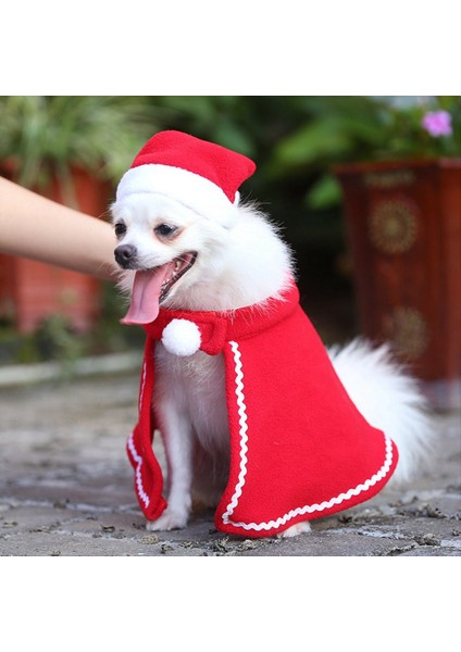 Tatil Puppy Pelerini Post Post Tatil Evcil Hayvan Ploak Fleece Pet Cape Noel Pet Kostüm Pet Cosplay (Yurt Dışından) fiyatları