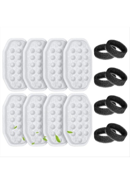 8 Set Cat Water Çeşmesi Filtreleri Yedek ve 108OZ/3.2 Paslanmaz Çelik Pet Su Çeşmesi Için Filtre Süngerleri (Yurt Dışından)
