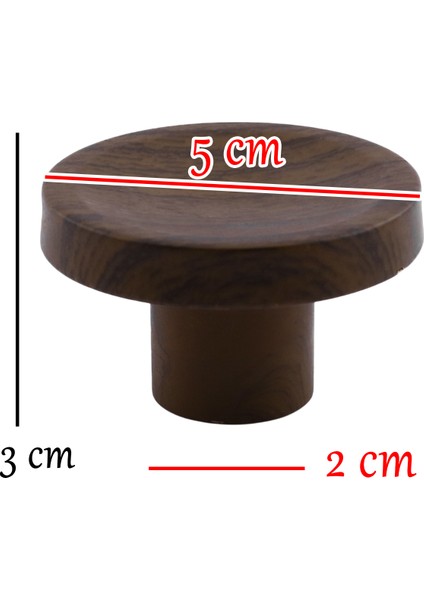 Bohem Tek Vidalı Iç Bükey Plastik Düğme Kulp Kestane Kahvesi Renk Mobilya Dolap Çekmece Kulpu Kulbu modelleri