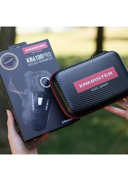 KN6100 PRO Motosiklet Kask Interkom Bluetooth Intercom Kulaklık Seti Karbon Siyah fırsatları