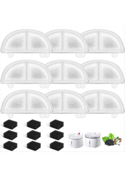 9pcs Kedi Su Çeşmesi Filtresi Yedek Pet Su Çeşmesi Filtresi WF20/CF20 Kablosuz Pompalar Kedi Su Çeşmesi (Yurt Dışından) fiyatları